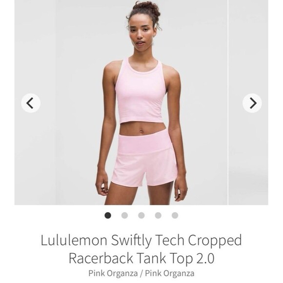 Lululemon Swiftly Tech Cropped Racerback Tank Top 2.0
Pink Organza Size 10 - Picture 1 of 12